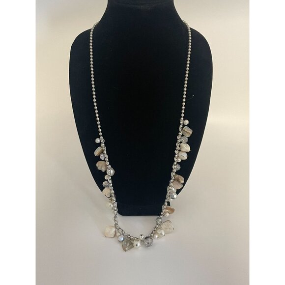 Chico's Jewelry - NWT Chico's Silver Tone Multi Design Beaded BIANCA Adjustable Necklace